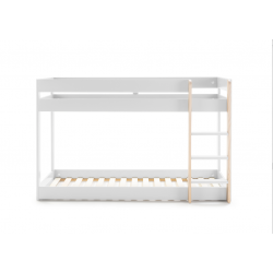 Litera Montes de DM Lacado Blanco y Madera de Pino