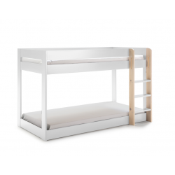 Litera Montes de DM Lacado Blanco y Madera de Pino