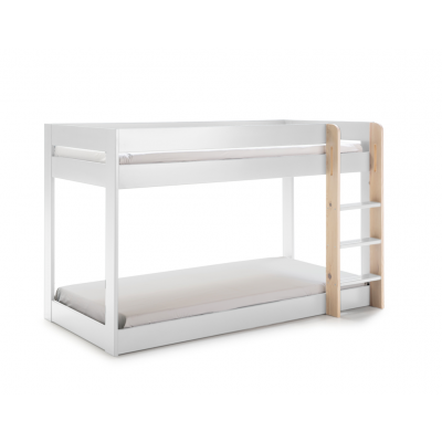 Litera Montes de DM Lacado Blanco y Madera de Pino