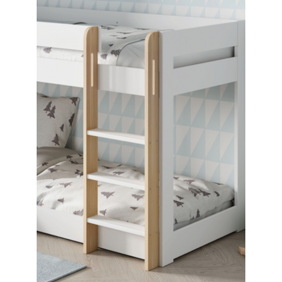 Litera Montes de DM Lacado Blanco y Madera de Pino