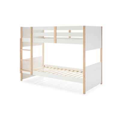 Litera Clara de DM Lacado Blanco y Madera de Pino
