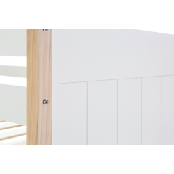 Litera Clara de DM Lacado Blanco y Madera de Pino