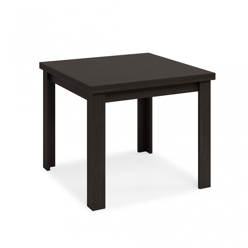 MESA DE COMEDOR EXTENSIBLE PATA MADERA, PARA SALÓN MODERNO . (120-180) X  90CM.