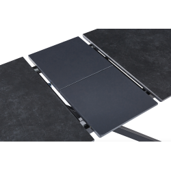 Mesa de Comedor Vulcano de Cerámica y Patas Metálicas Negro