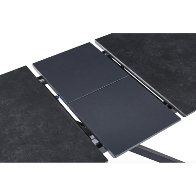 Mesa de Comedor Vulcano de Cerámica y Patas Metálicas Negro