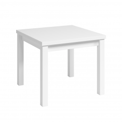 Mesa de Comedor Xenia de 90x90 cm Extensible tipo libro a 180 cm Acabado Blanco Mate