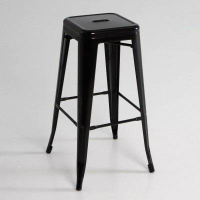 Taburete alto  metal  color negro