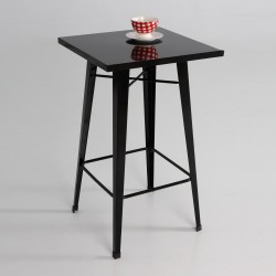 Mesa taburete  metal  color negro