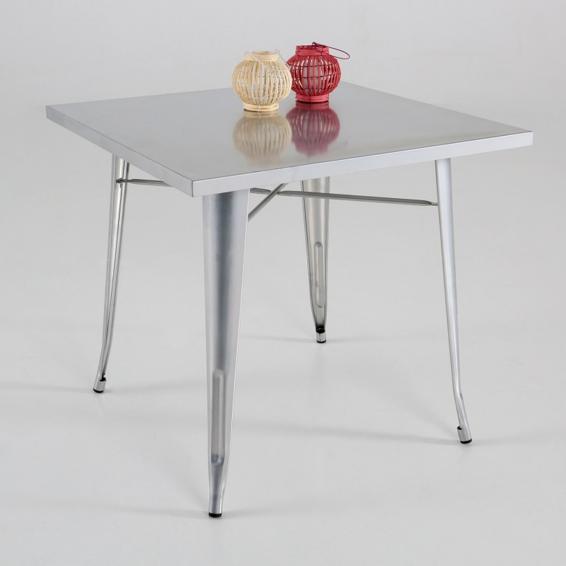 Mesa de café  metal  color plata