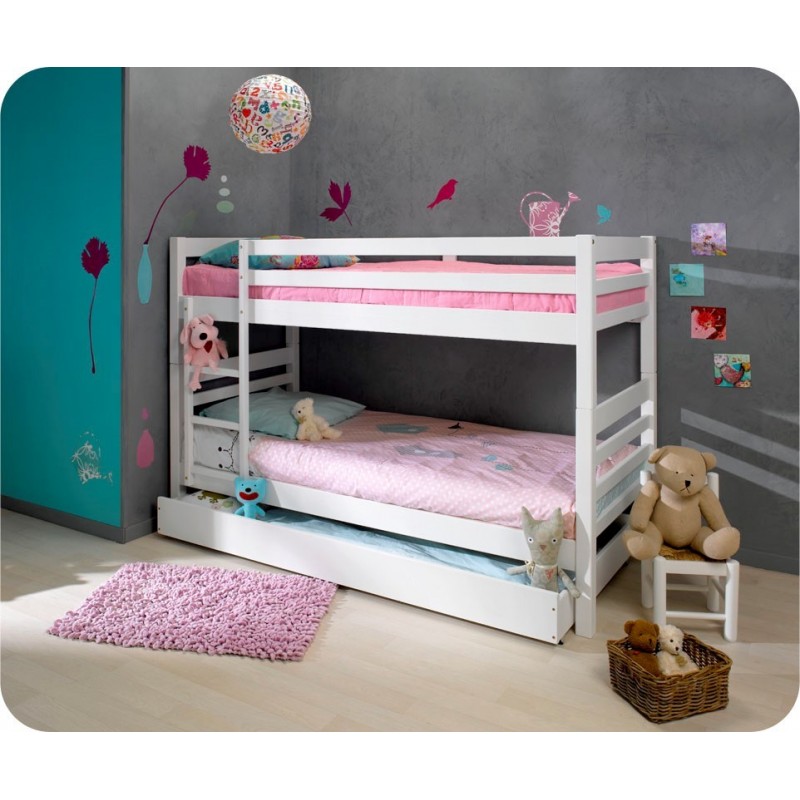 Litera Doble Cama de 90x190 cm de Madera y Metal - Conforama