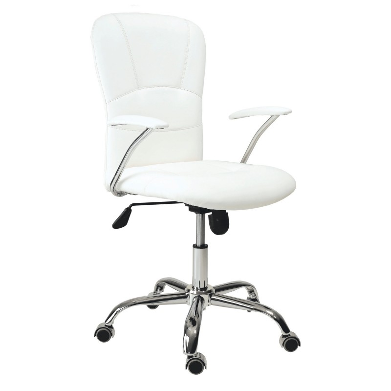 Silla de despacho giratoria polipiel blanco