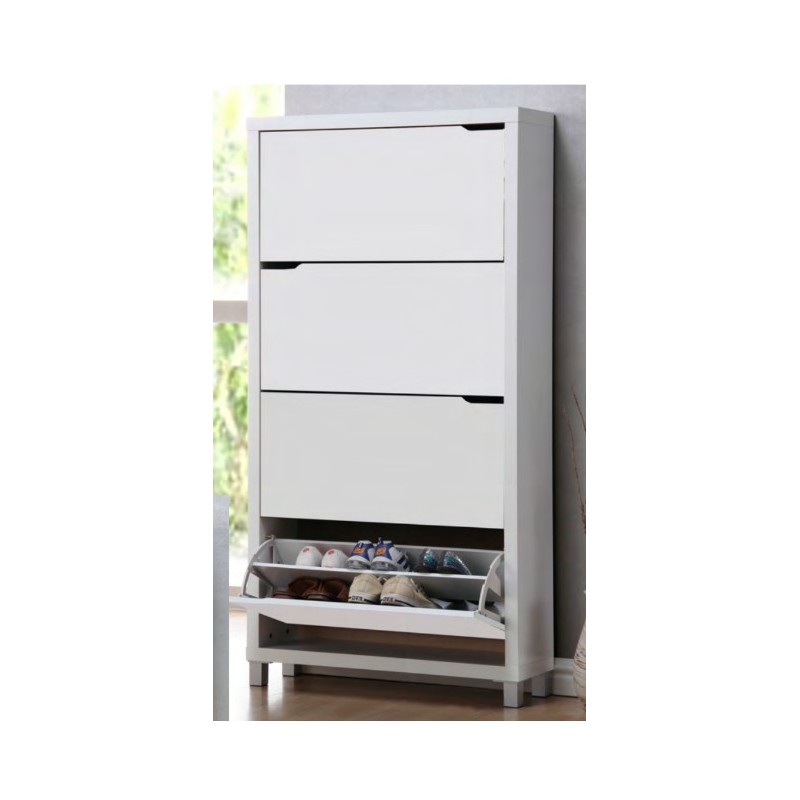 Zapatero 4 puertas blanco