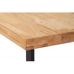 Mesa de Estudio Kove de Madera Roble-Metal Negro