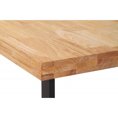Mesa de Estudio Kove de Madera Roble-Metal Negro