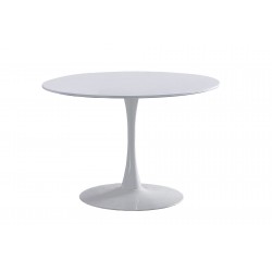 Mesa de Comedor Sibuya Redonda de Cristal Templado de 114 cm