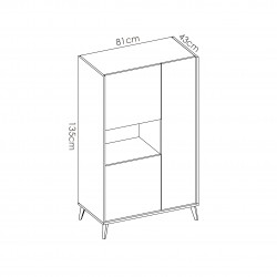 Medidas del Mueble alto de salón Oslo