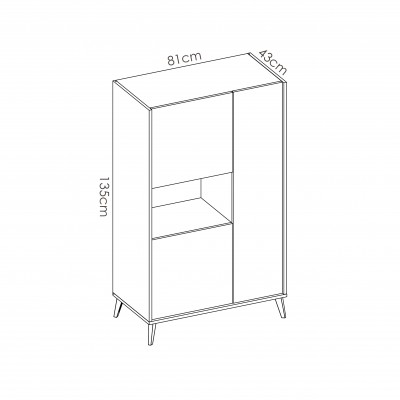 Medidas del Mueble alto de salón Oslo