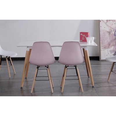 Mesa de cocina fija Nordica Blanco / roble 