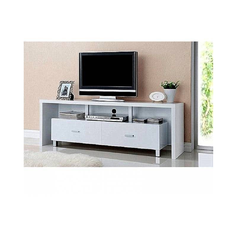 Mueble bajo de TV Inka Homcom 4 módulos + 2 cajones blanco/gris 56,7x117x39  cm