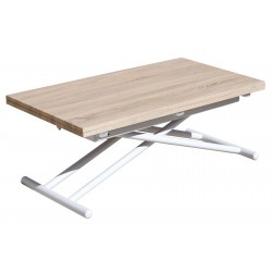 Mesa de Centro Upa Elevable y Extensible Roble/Blanco