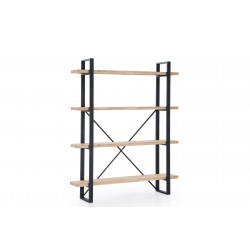 Estantería Alta Kove de 150 cm de Madera Roble / Metal Negro
