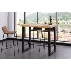 Mesa Alta Kove 120 de Madera Roble / Metal Negro