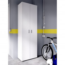 Armario multiusos 2 puertas y 3 estantes Blanco