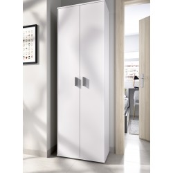 Armario Multiusos Blanco 2 Puertas y 6 Estantes