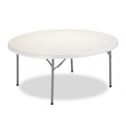 Mesa Plegable Redonda de Catering Gris de 160 cm.