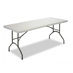 Mesa Plegable de Jardín Transportable de 182x74 cm Gris Claro