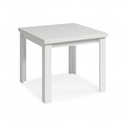 Mesa comedor Kata tipo libro de 90x90 cm Acabada Blanco Polar