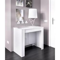 Mesa consola extensible Verona blanco brillo